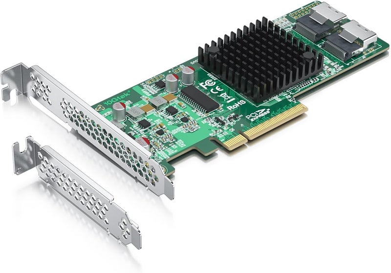 HYFIBER H!Fiber LSI SAS 9211-8i RAID Controller Card, 6Gb/s Internal SAS/SATA HBA Card, LSI 2008 Chip, PCI Express 2.0 X8, 2X SFF-8087 Ports - Image 1